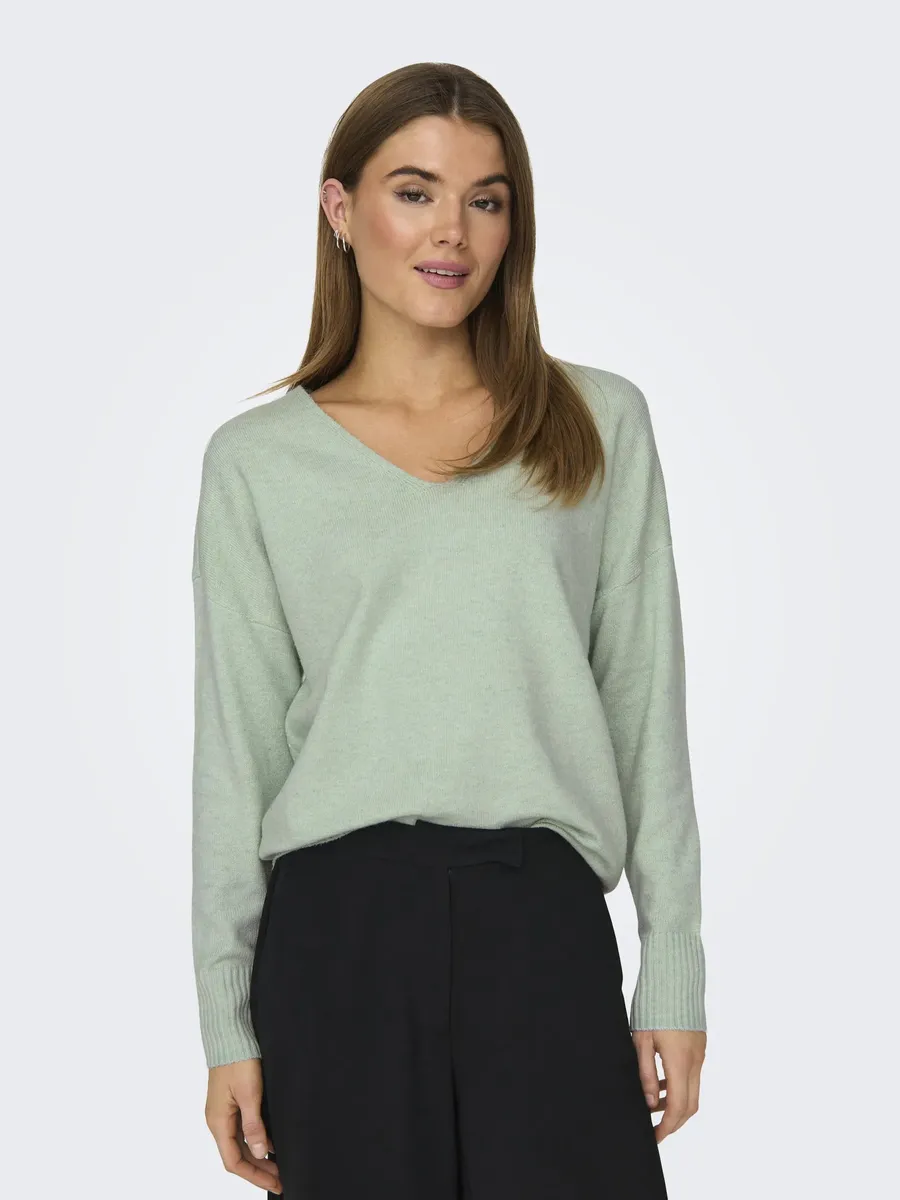 

Only свитер с V-образным вырезом "ONLRICA LIFE L/S V-NECK PULLO KNT NOOS", зеленый