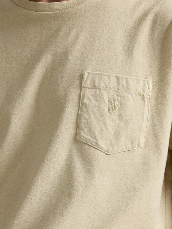 Футболка облегающего кроя на заказ 710969628007 Polo Ralph Lauren, бежевый — фото 4