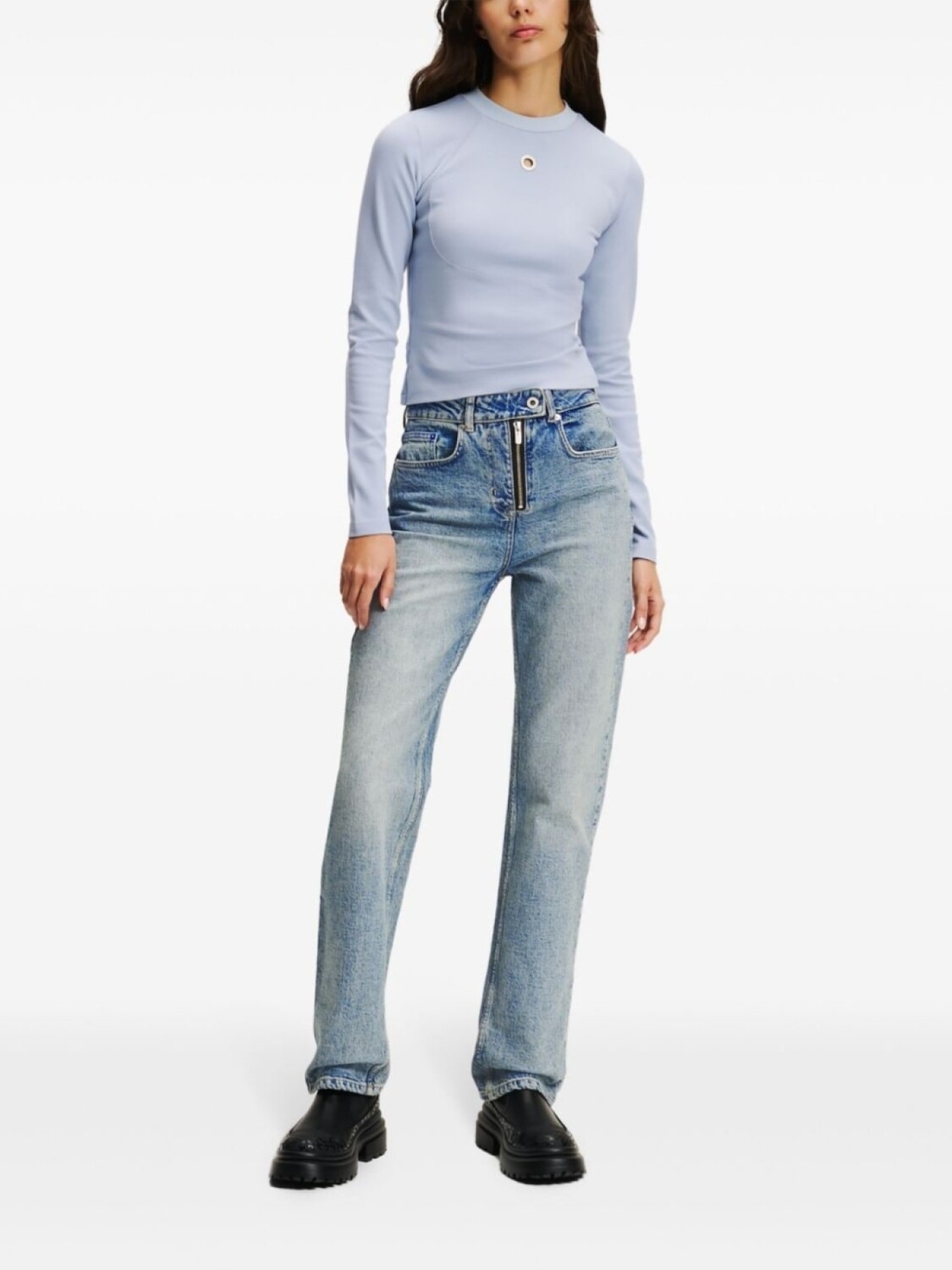 

Karl Lagerfeld Jeans зауженные джинсы с высокой посадкой, синий