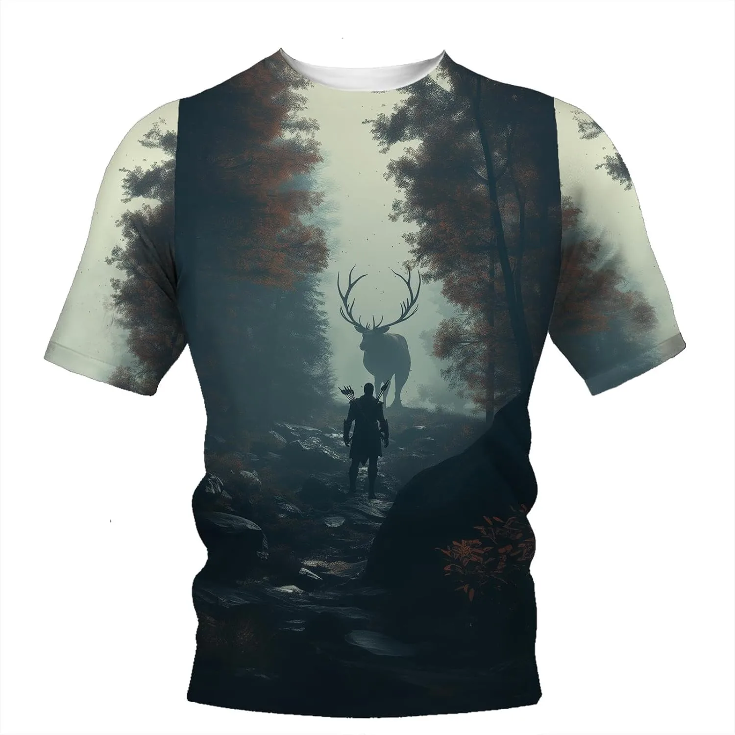 

Винтажная футболка с принтом Alaska Moose Hunting Famigani