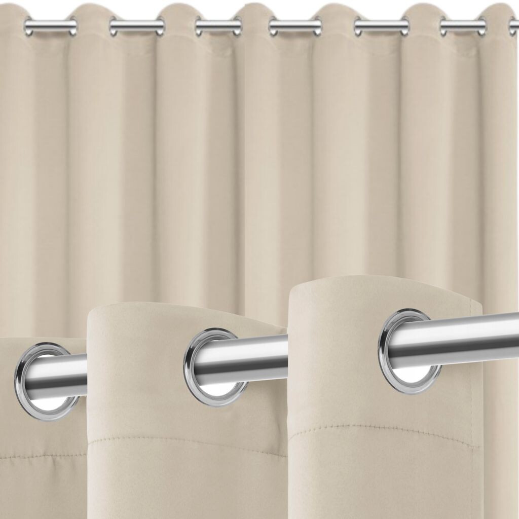 

Толстая затемняющая штора со свечением и колесами 140X250 см. SIiN, бежевый