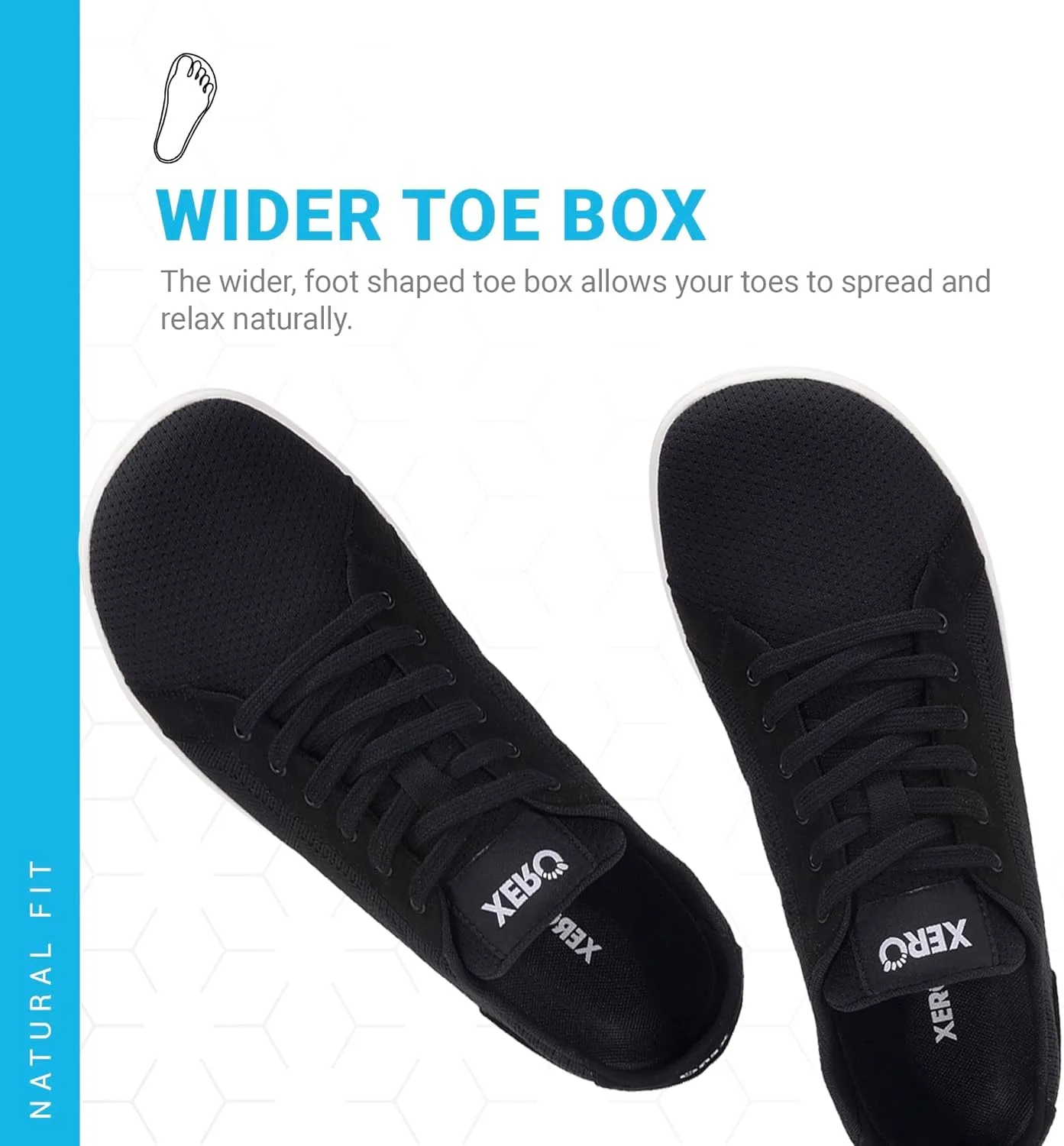 Мужские повседневные кроссовки Xero Shoes Dillon из парусины - легкая, дышащая обувь для мужчин, черный — фото 2