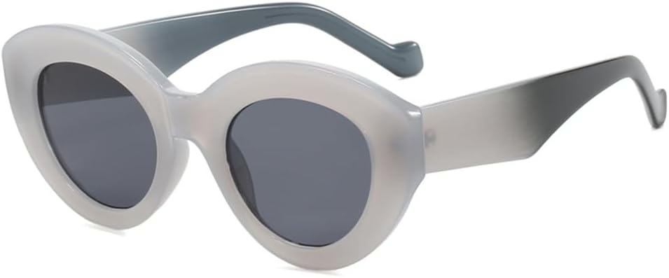 

Крупные солнцезащитные очки в толстой оправе «кошачий глаз» для женщин, мужчин и панков, с защитой от УФ-излучения UV400, подходят для езды на велосипеде, вождения и активного отдыха на природе UYPTK, Jelly Grey