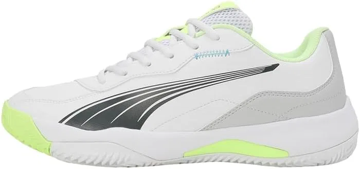 Теннисные кроссовки PUMA Nova Smash унисекс, Puma White Luminous Blue Fizzy Apple Shadow Gray — фото 2