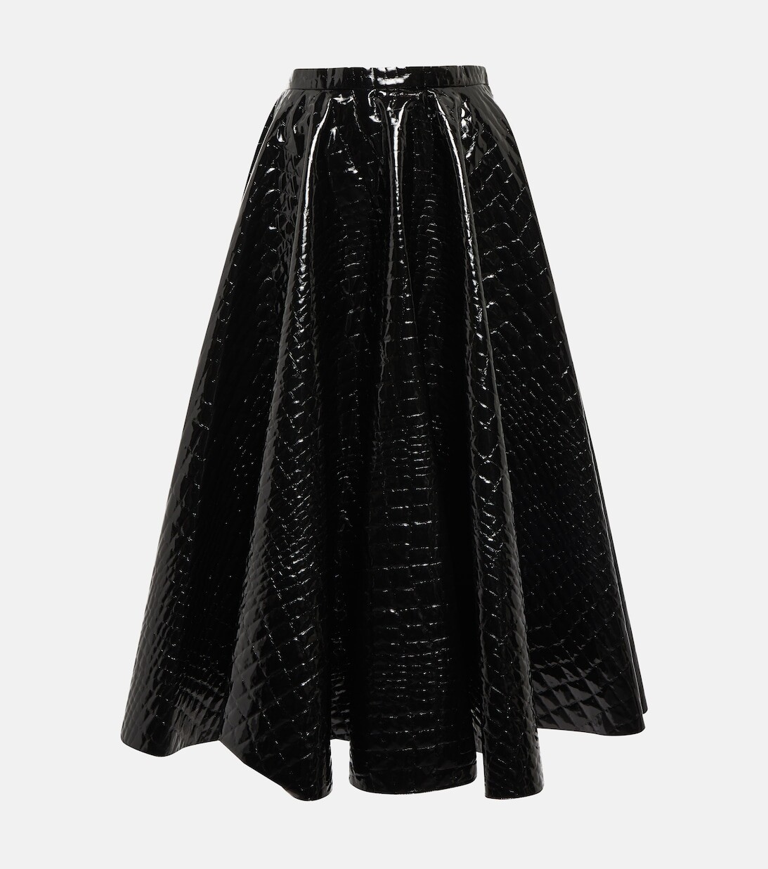 

Юбка миди с эффектом крокодила ALAÏA, черный