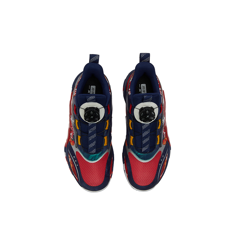 Кроссовки баскетбольные высокие Falcon 10 Support Abrasion Resistant Lightweight Cushioning Slip Resistant XTEP, темно-синий top scorer красный оранжевый светло-желтый — фото 4