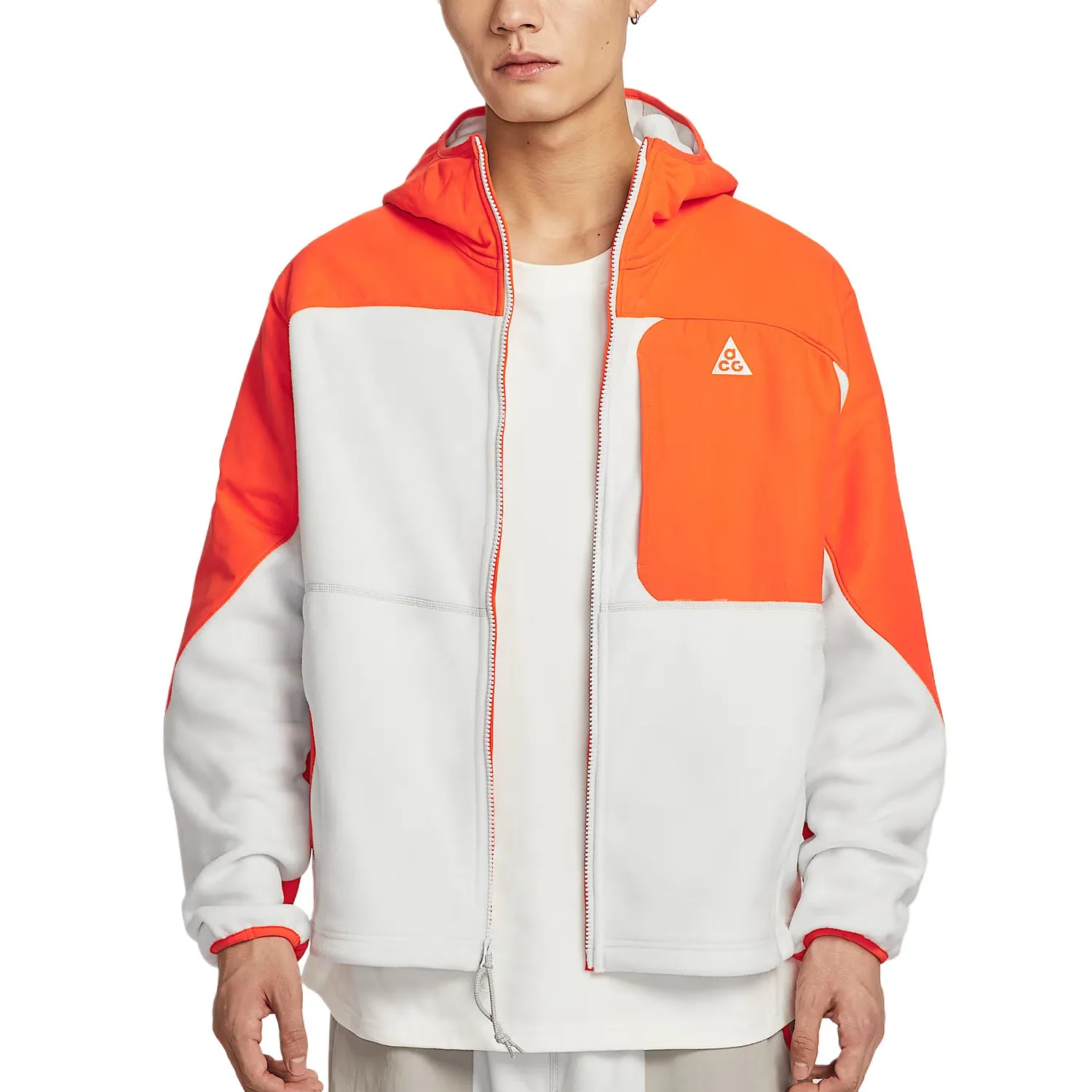 Толстовка Wolf Tree на молнии Nike, Safe Orange/Dust Photon/Bright Purple/Mountain White