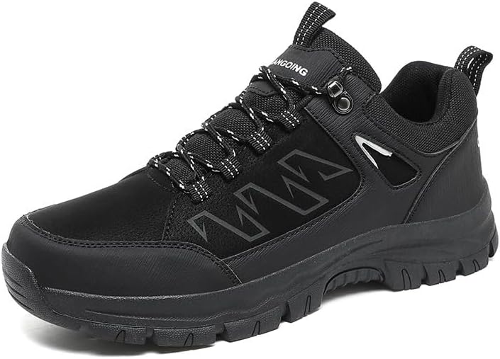

Мужская водонепроницаемая походная обувь, дышащие кроссовки для треккинга, устойчивые к скольжению обувь для ходьбы по тропам, прочная рабочая обувь для осени и зимы Qacksv, черный