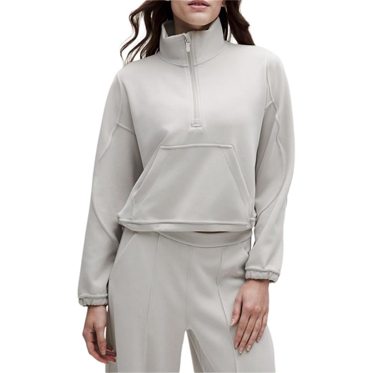 

Женская флисовая толстовка Softstreme Brushed с полумолнией Lululemon, dove серый/dvgy