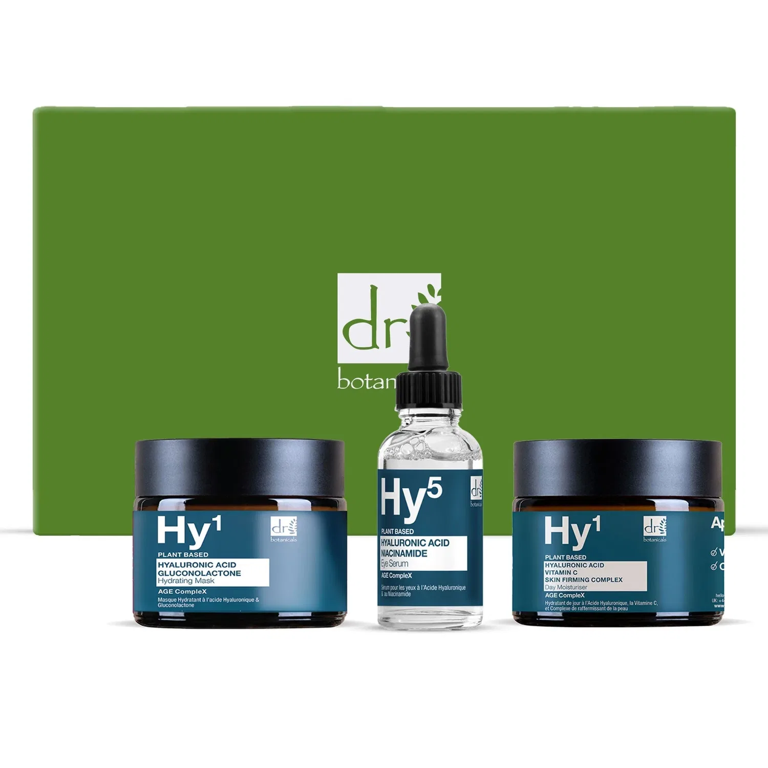 Набор для ухода за лицом с гиалуроновой кислотой Dr Botanicals
