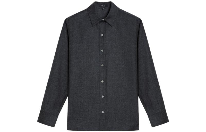 

THEORY Женская рубашка темно-серого цвета