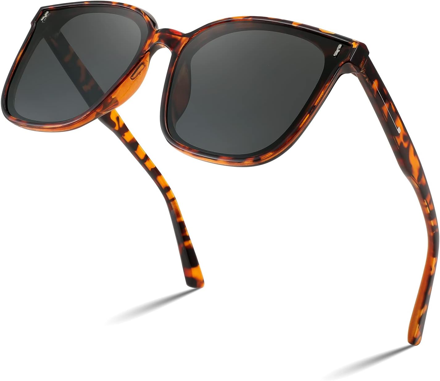 

FEISEDY Женские большие винтажные поляризованные солнцезащитные очки квадратной формы, милые, модные, классические, простые, мужские B2758, 006 Leopard Frame & Grey Lens