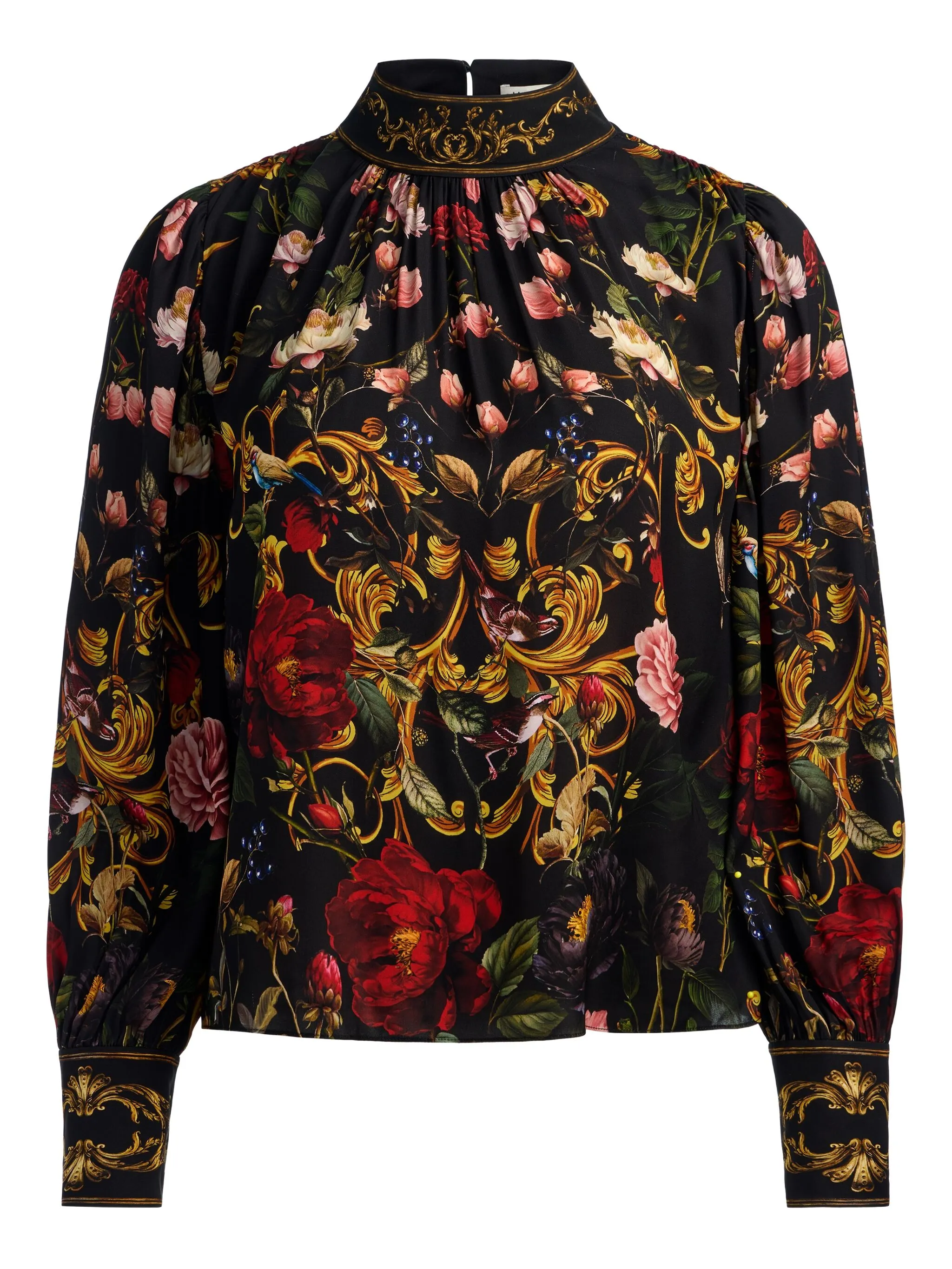 

Блузка Marion со сборками Alice + Olivia, черный