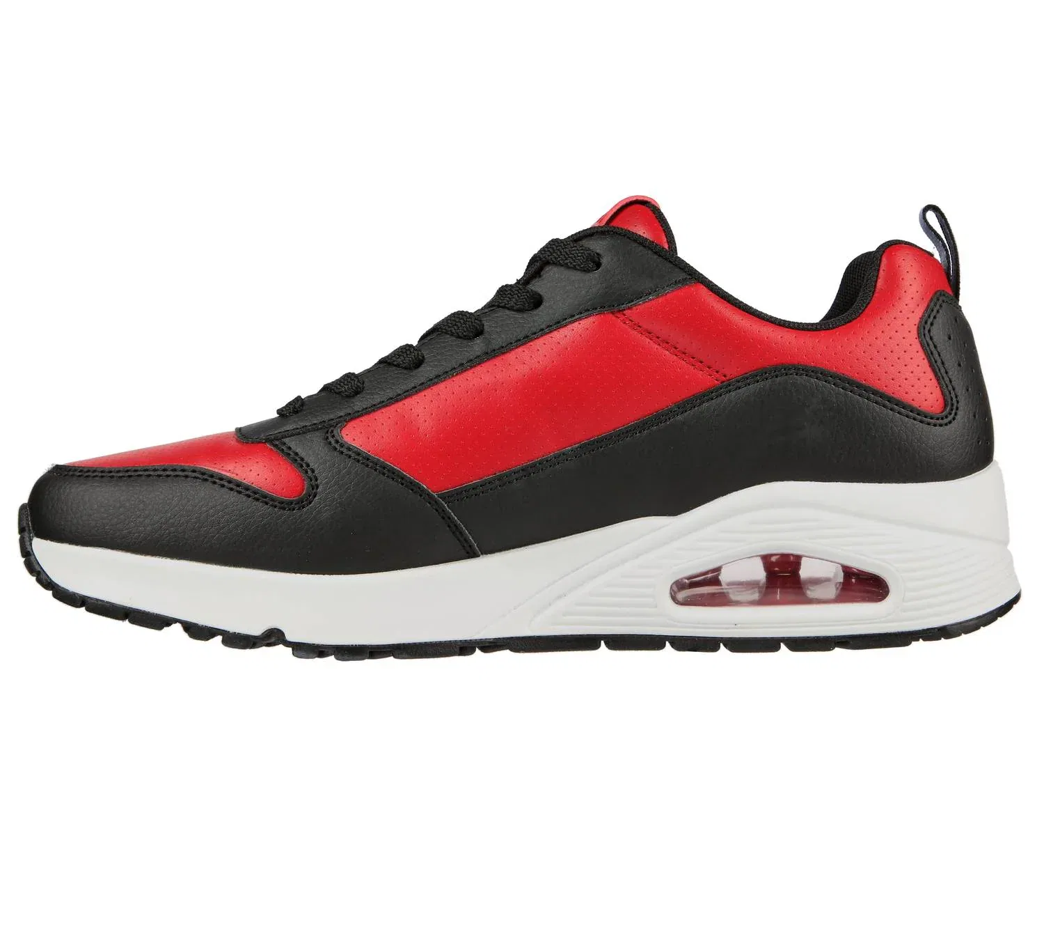 Skechers Мужские повседневные кроссовки Uno, черно-красные — фото 3