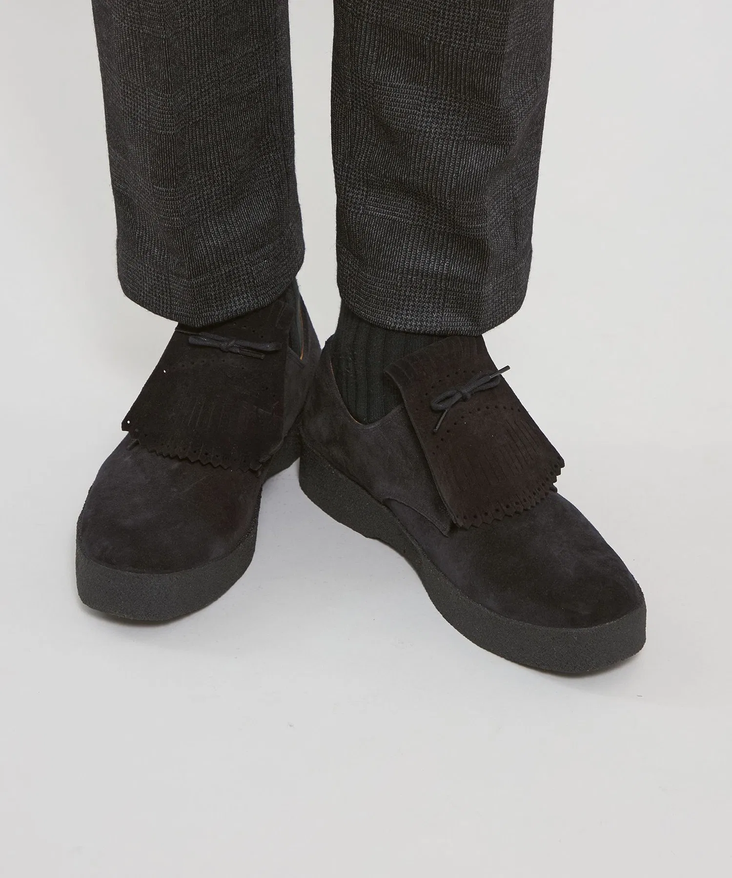 Мужские кеды Sanders Brit Shoe с килтом MACKINTOSH LONDON коричневые — фото 2