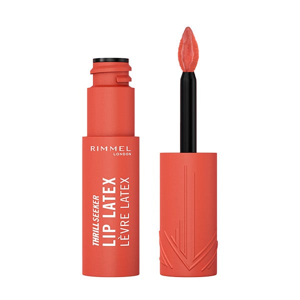 Жидкая помада с эффектом латекса RIMMEL LONDON Thrill Seeker Lip Latex, 200 So Peachy — фото 2