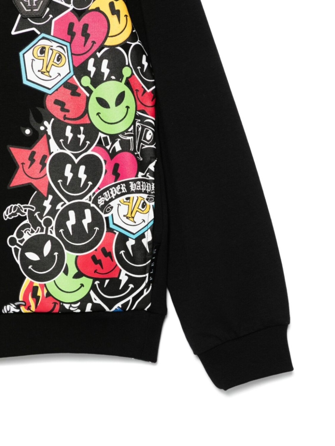 Толстовка Philipp Plein Junior Smile, черный — фото 3