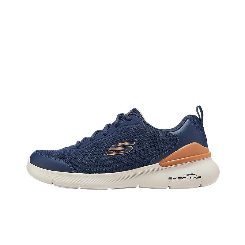 

СПОРТИВНЫЕ МУЖСКИЕ Низкие повседневные туфли, цвет морской волны Skechers, Marine Blue Orange