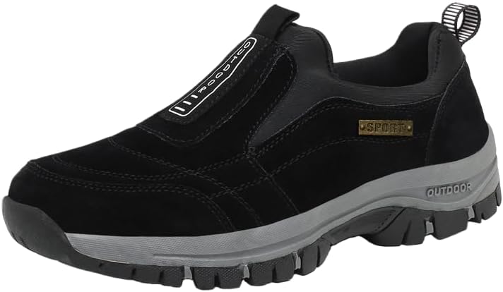 

Дышащие трекинговые ботинки для мужчин с нескользящей подошвой - идеально подходят для прогулок на свежем воздухе, альпинизма, модные и подходят для любого сезона Hchctry, черный