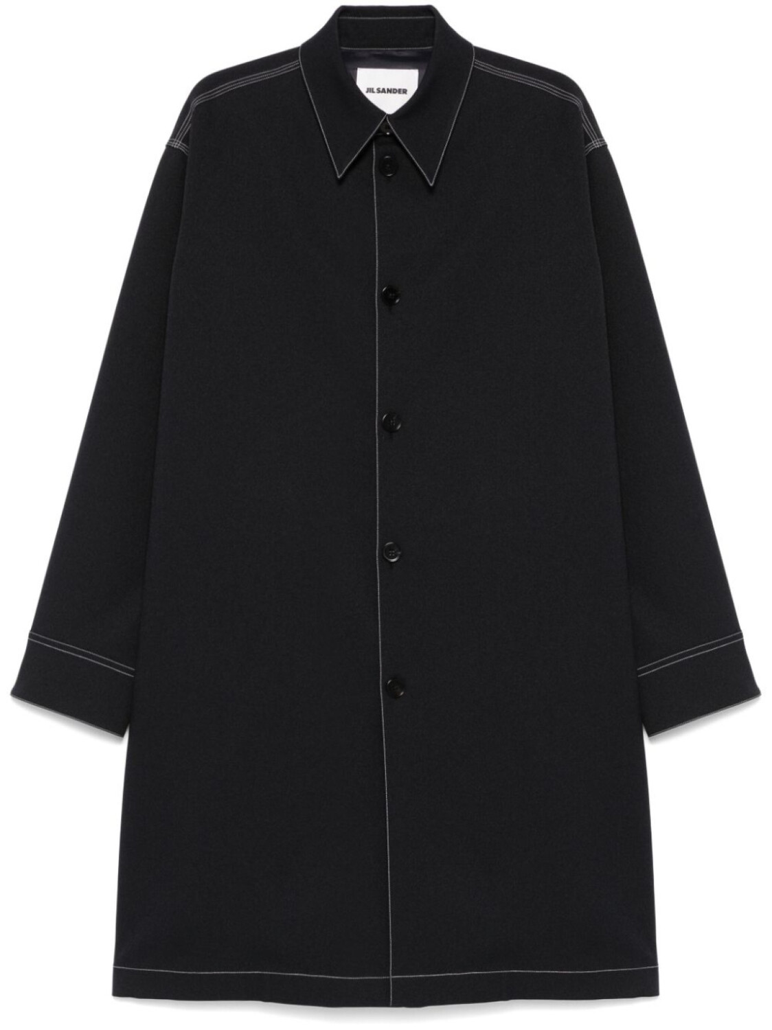 

Jil Sander однобортное пальто, синий