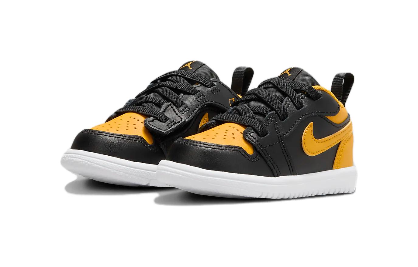 

Jordan Air 1 Устойчивые к истиранию Низкие Топы Черные Желтые Детские