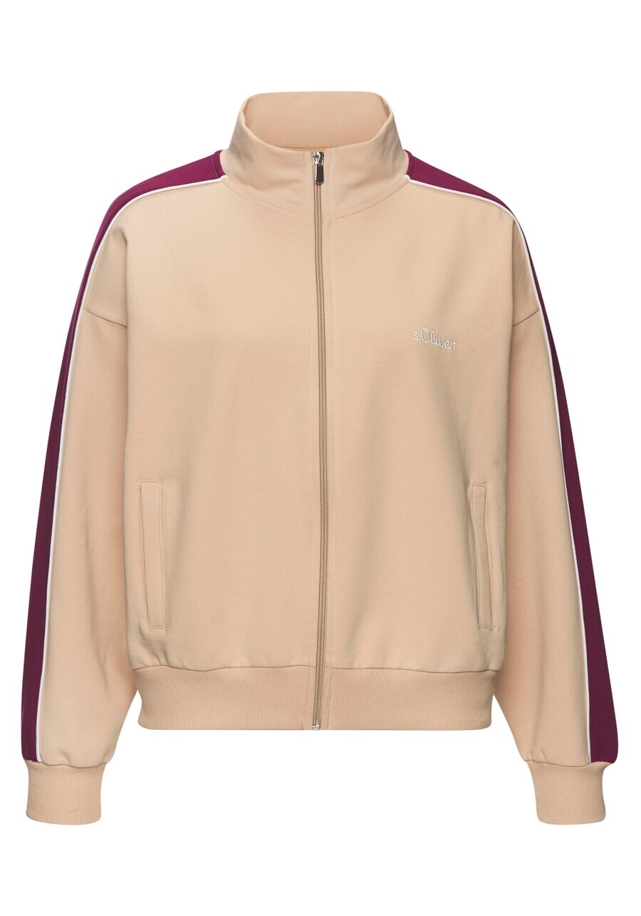 

Толстовка с капюшоном на молнии s.Oliver Zip-Up Hoodie, бежевый