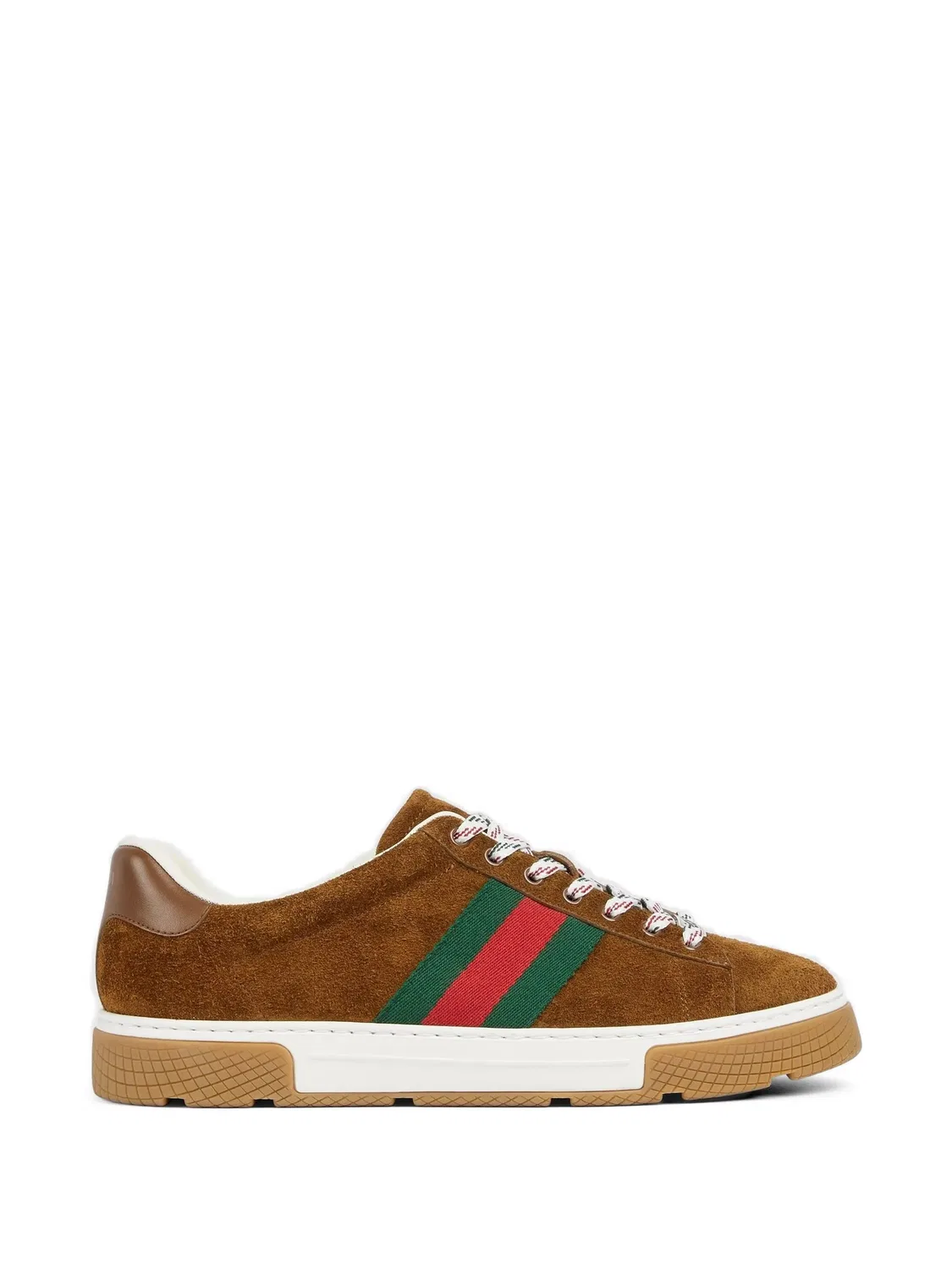Кеды Ace с отделкой Web Gucci, коричневый
