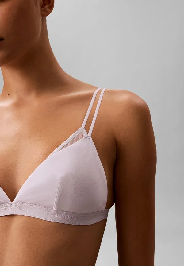 Прозрачный треугольный бюстгальтер Calvin Klein, Frosty Lilac — фото 4