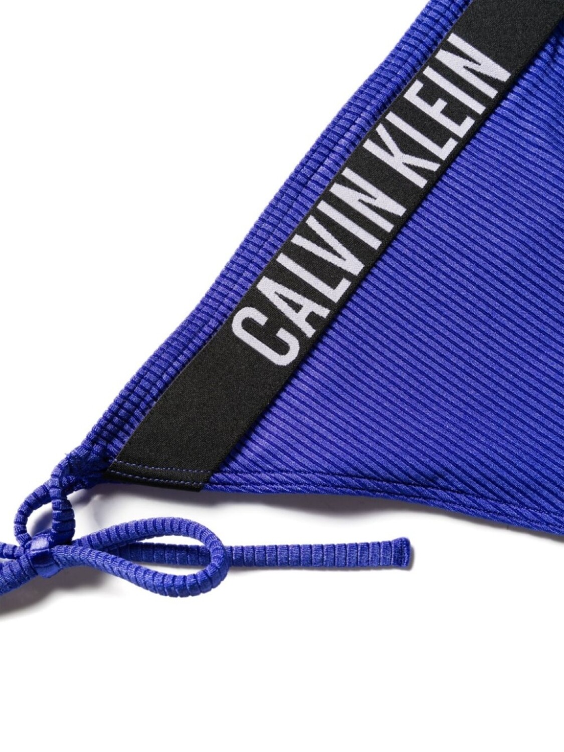 Calvin Klein плавки бикини в рубчик с логотипом, синий — фото 3