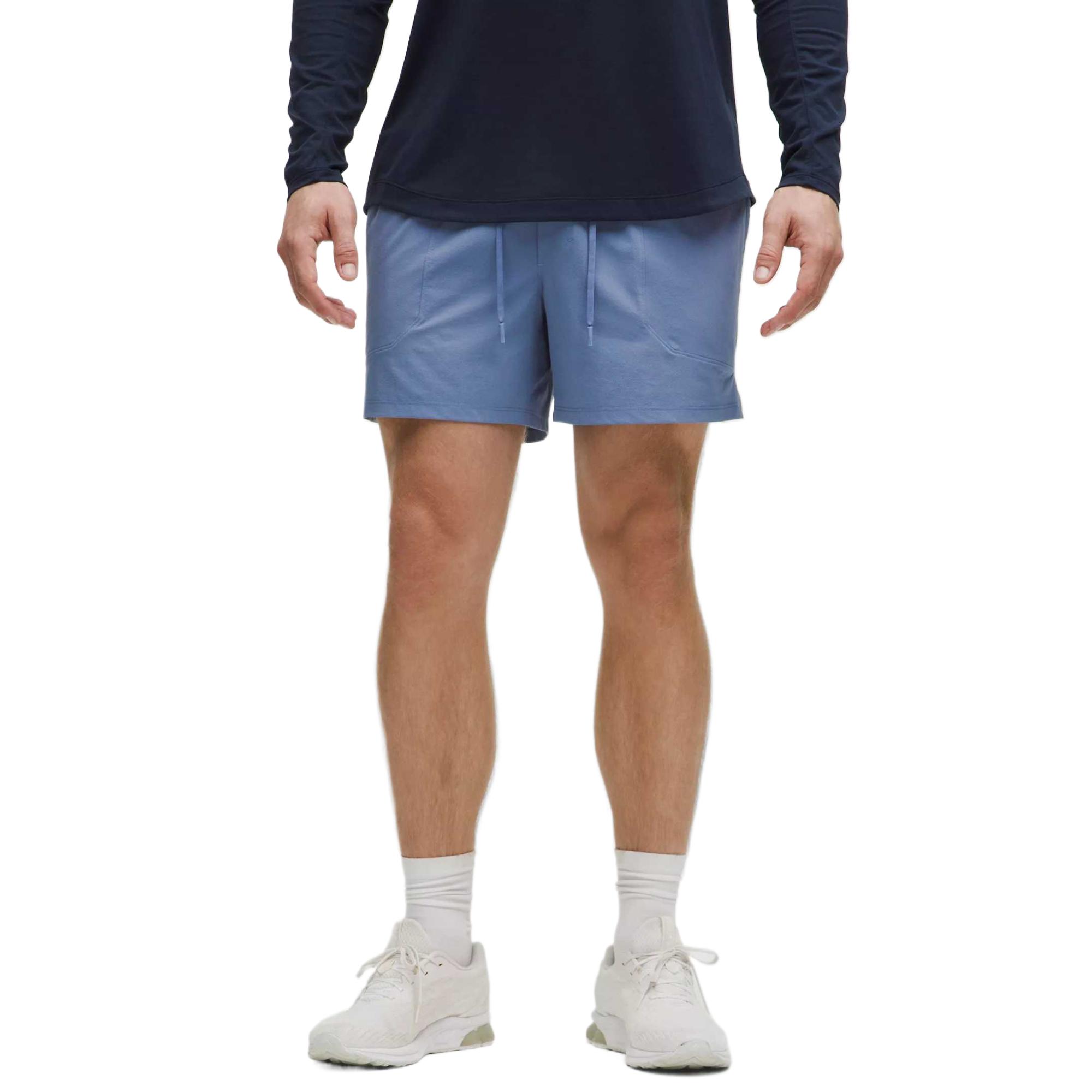 

Шорты License To Train Collection Linerless Short Casual 5' мужские Lululemon, Washed Denim/Washed Denim