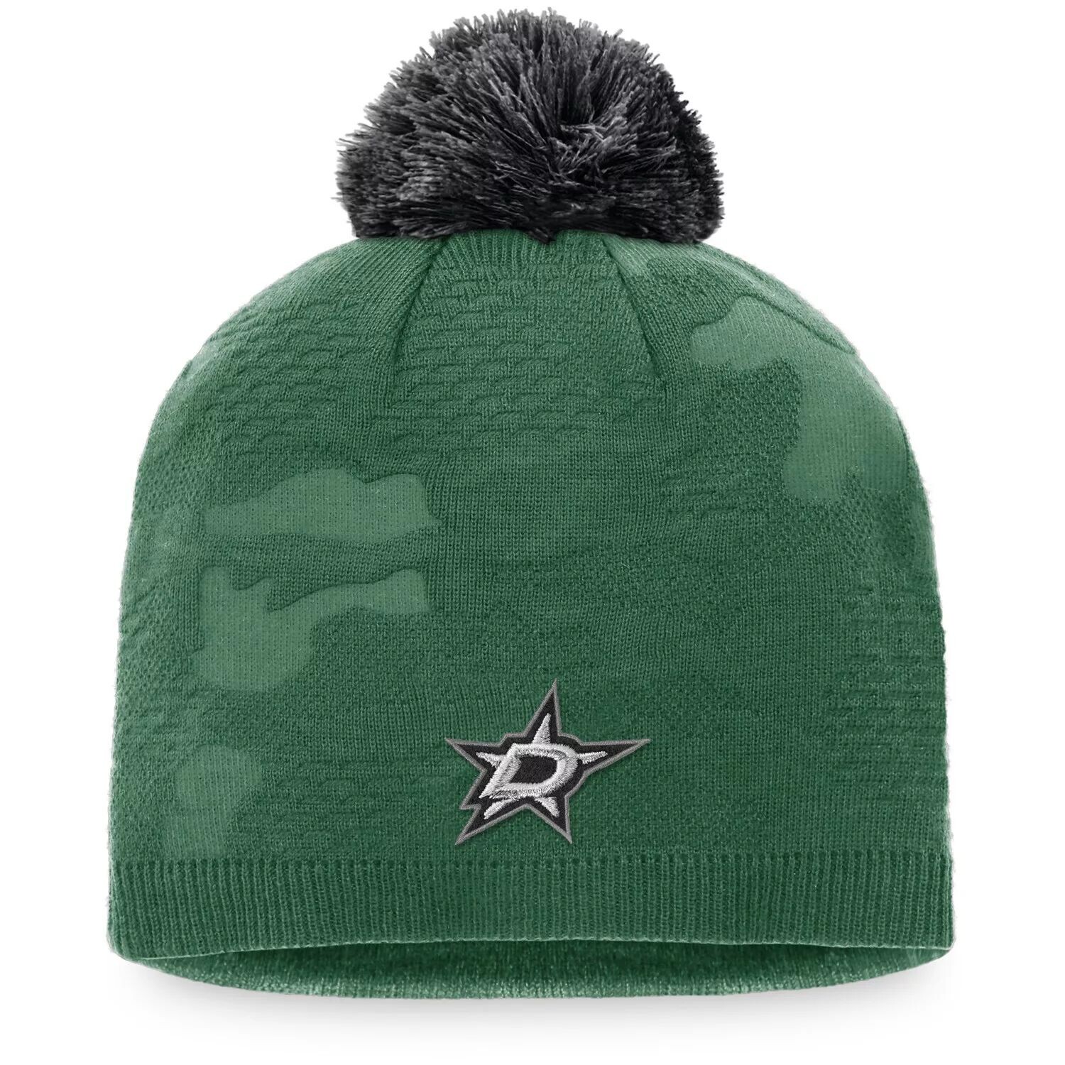

Женская шапка Fanatics Kelly Green/Black Dallas Stars Authentic Pro Team с помпоном для раздевалки Fanatics