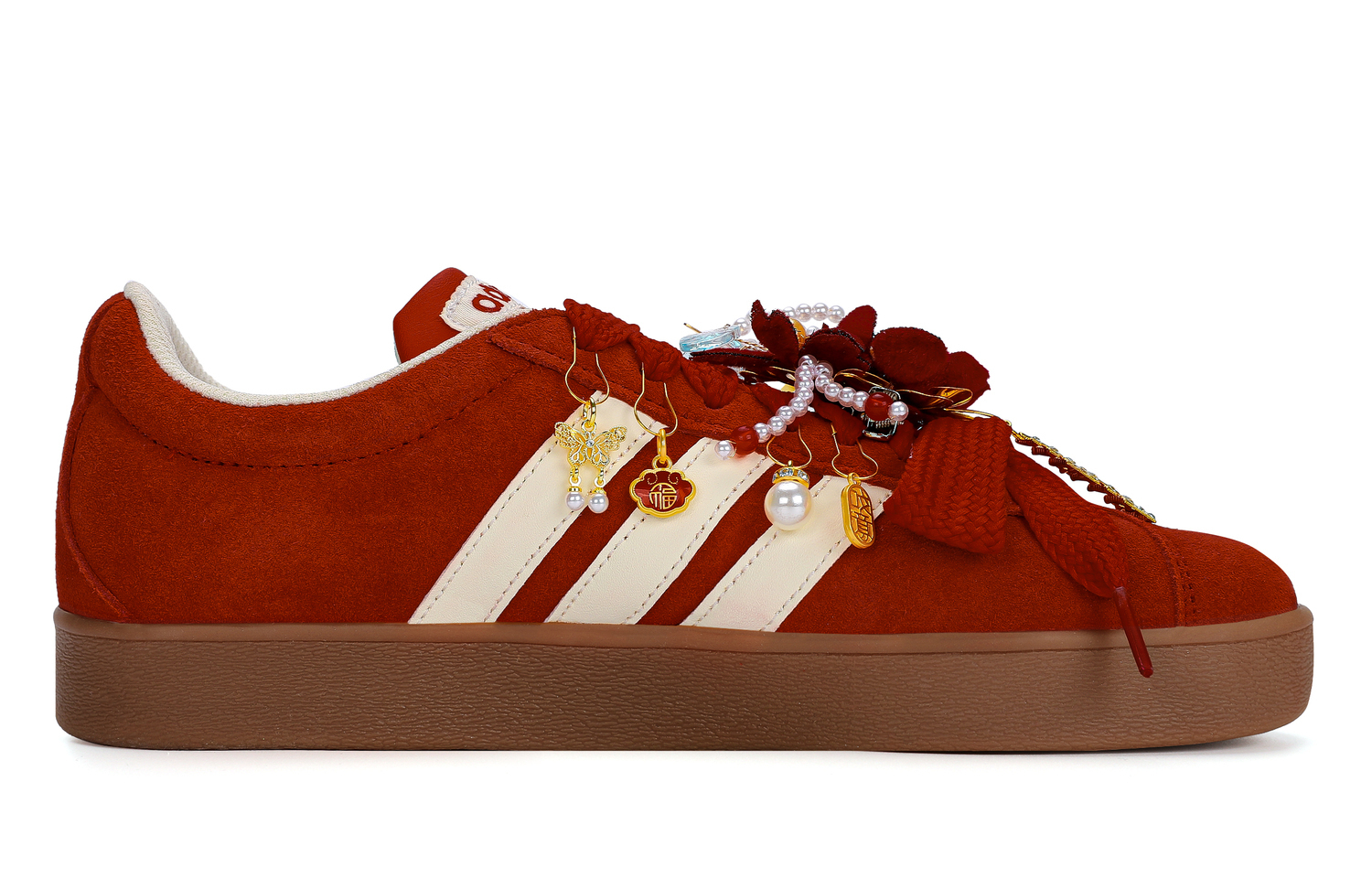 Adidas Кроссовки для скейтбординга VL Court Classic Low top, унисекс, красные — фото 4