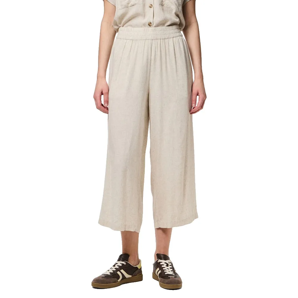 

Брюки с высокой талией Pieces Pia Culotte Wide Leg, бежевый