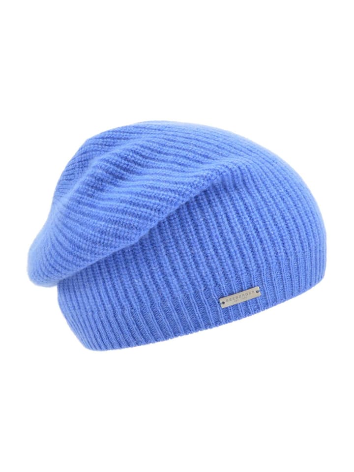 

вязаная шапка синего цвета Seeberger