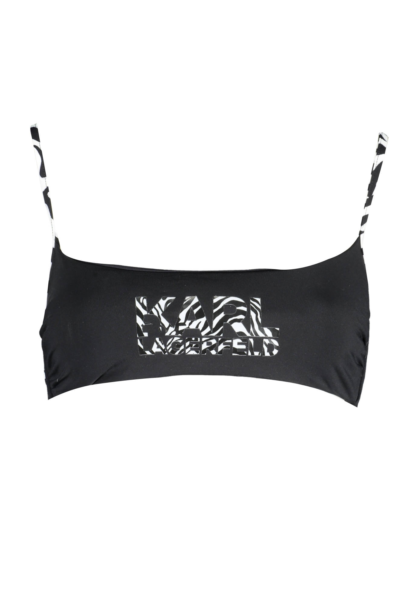 

Бра-бандо Karl Lagerfeld Beachwear с контрастным фирменным принтом, черный