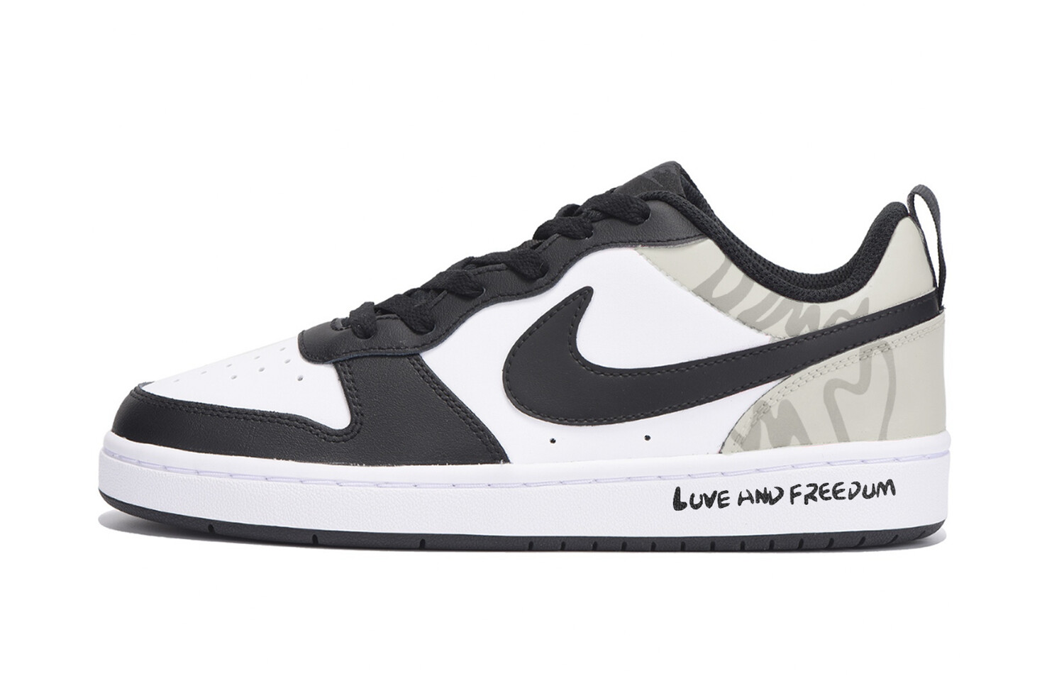 

Кроссовки Nike Court Borough Skateboarding Shoes Women's Low-top Gray/Black/White, светло-серый