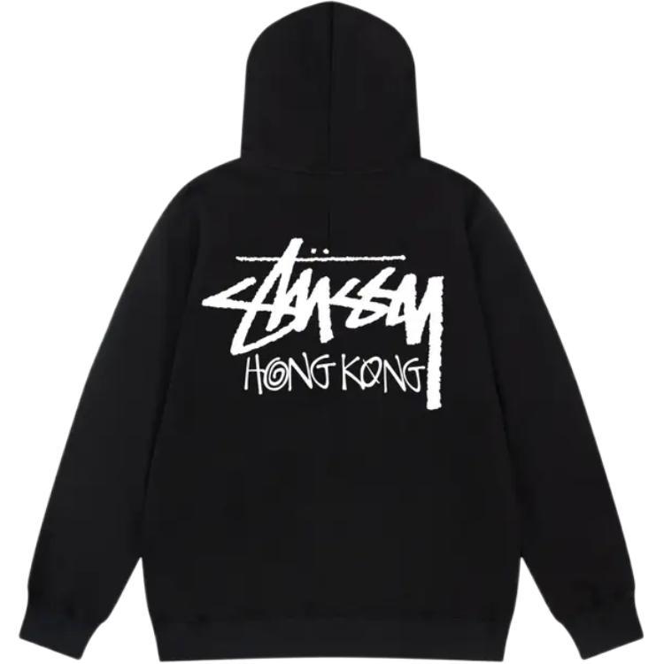 Толстовка унисекс с капюшоном, средней толщины, стандартного размера Stussy, taupe/ash hea ther — фото 4