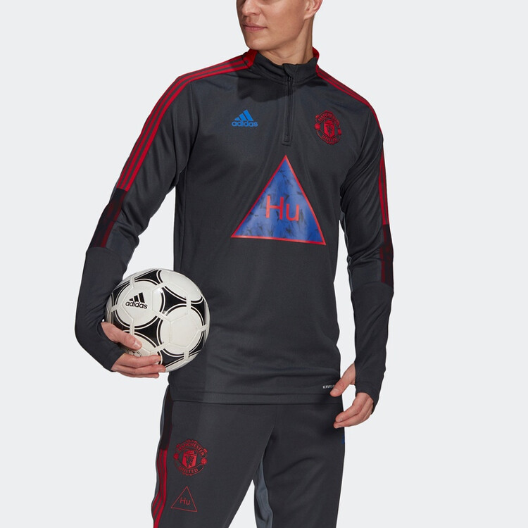 MANCHESTER UNITED THEATRE OF DREAMS Толстовка мужская Deep Hemp Серый Adidas, темно-серый — фото 4