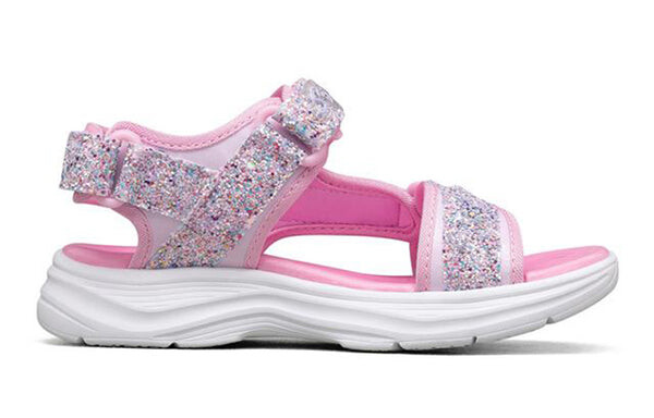 Кроссовки glimmer kicks 'pink silver' Skechers, розовый — фото 2