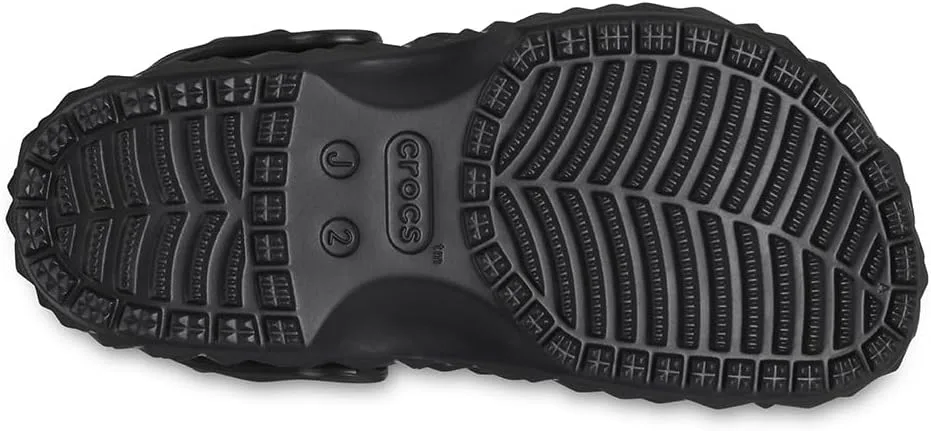 Классические геометрические сабо Crocs унисекс с пузырчатой подошвой, черный — фото 3