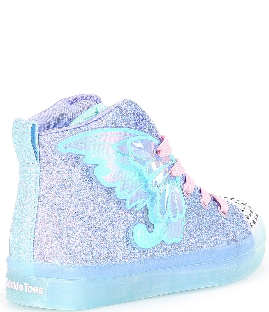 

Кроссовки Skechers Girls' Twi-Lites 2.0 Twinkle Wishes Hi-Top с подсветкой (Молодежные), розовый