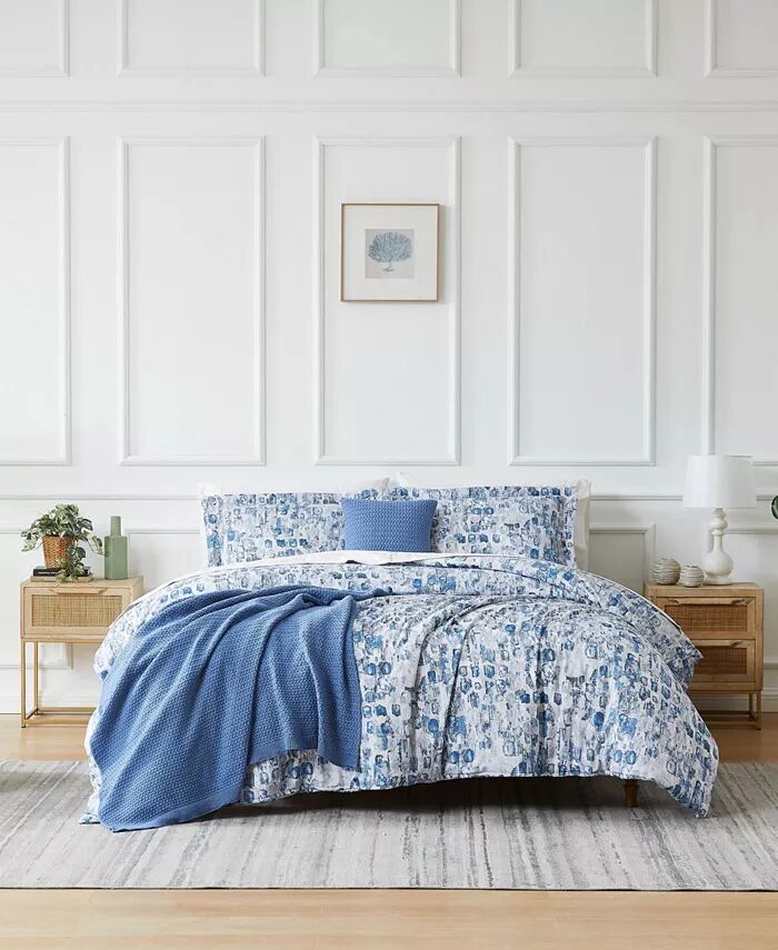 

Комплект из четырех предметов: одеяло и накидка Rhythm, Twin/Twin XL Southshore Fine Linens, бежевый