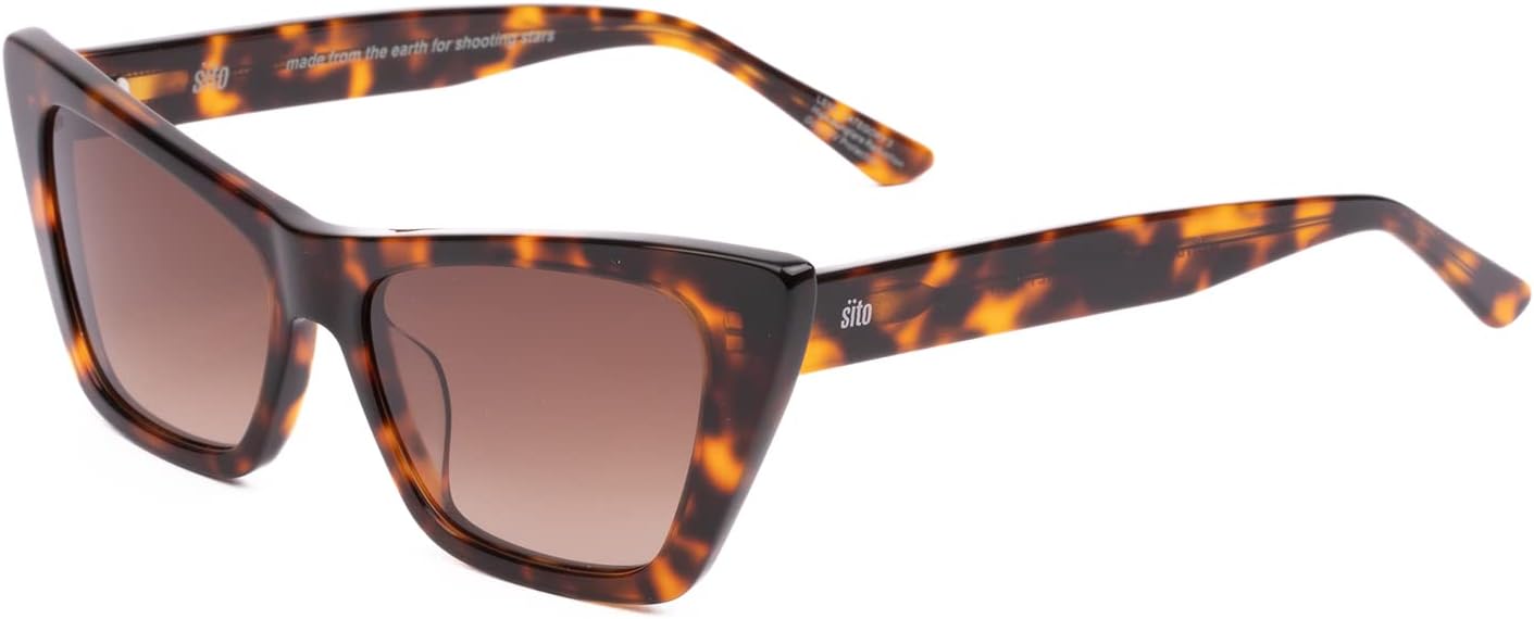 

Солнцезащитные очки SITO SHADES Wonderland для женщин, ретро-очки «кошачий глаз» с поляризацией, дизайнерские модные солнцезащитные очки для фестивалей, защита от УФ-излучения 100%, Honey Tort