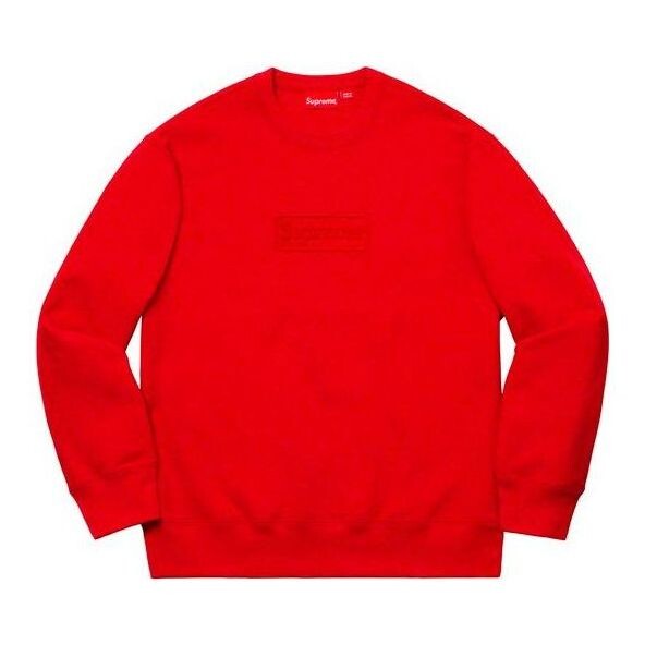 

Свитер cutout logo crewneck 'red' Supreme, красный