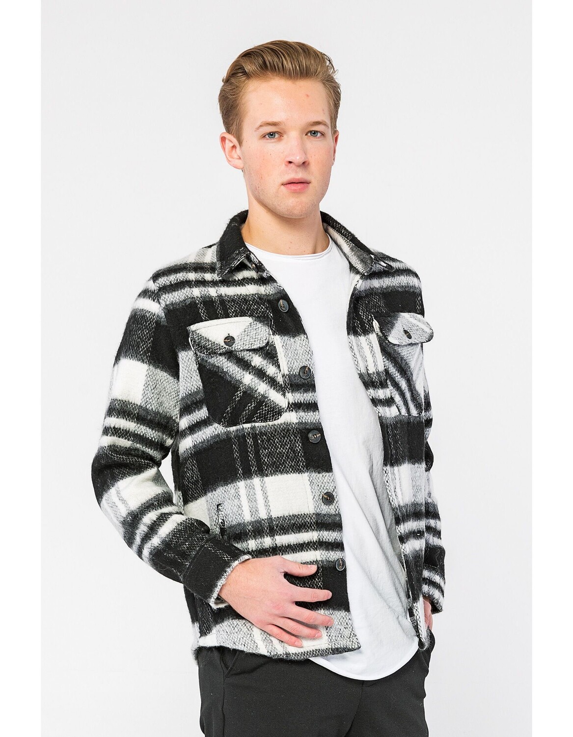 

Рубашка Ron Tomson jacke, цвет Black & White