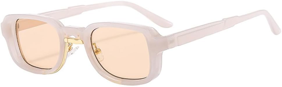 

Женские солнцезащитные очки маленького прямоугольного размера в винтажном стиле с защитой от УФ-излучения UV400, мужские солнцезащитные очки с полой конструкцией LANGSER, Jelly Beige