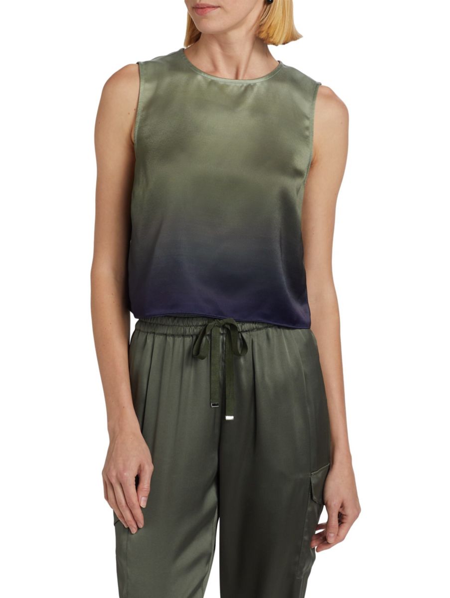 

Сатиновый топ Romilly Ombré Shell Cami NYC, цвет Caspian Ombre
