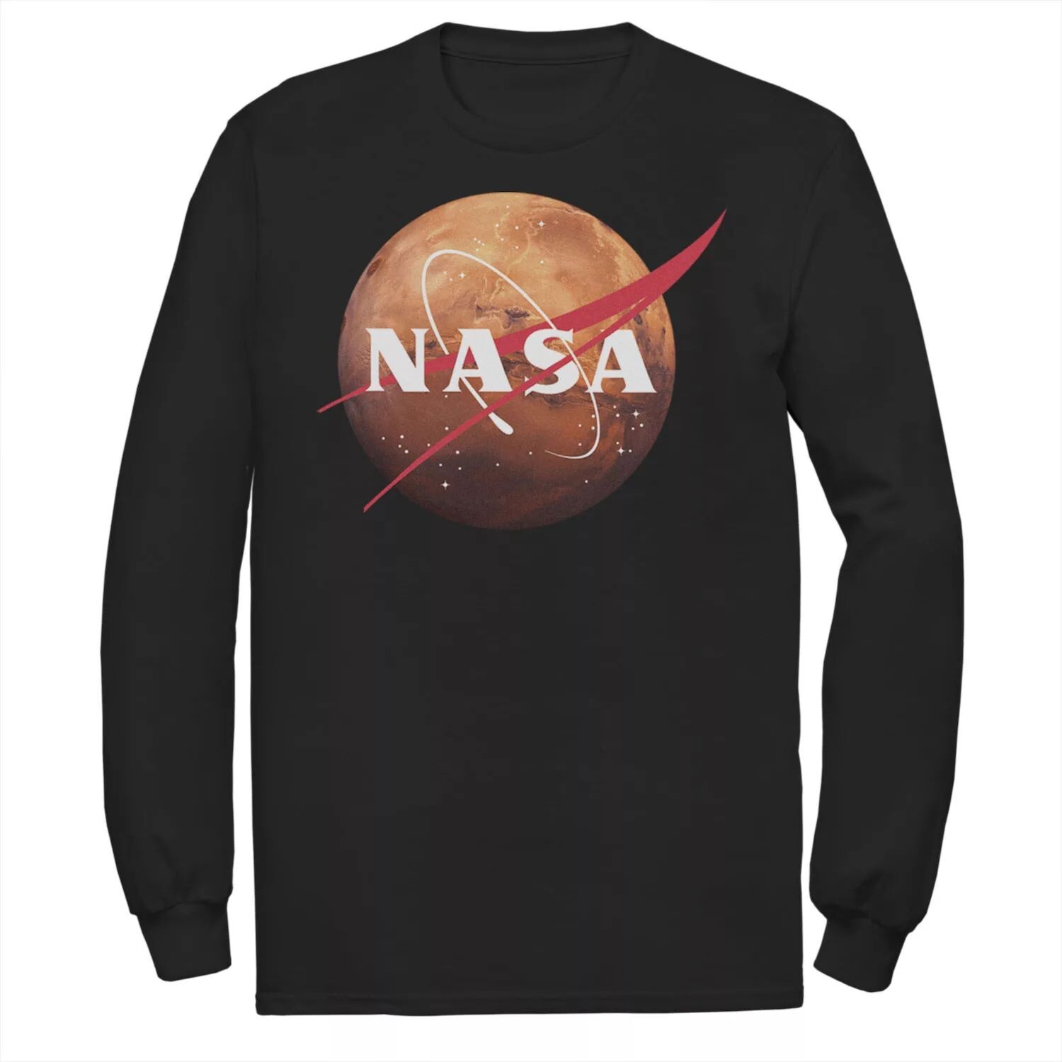 

Мужская футболка с длинным рукавом и графическим логотипом NASA Mars Planet Licensed Character