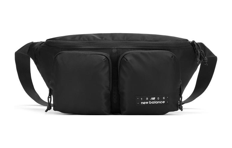 

Футболка с одним плечом и набедренной сумкой через плечо унисекс черный New Balance