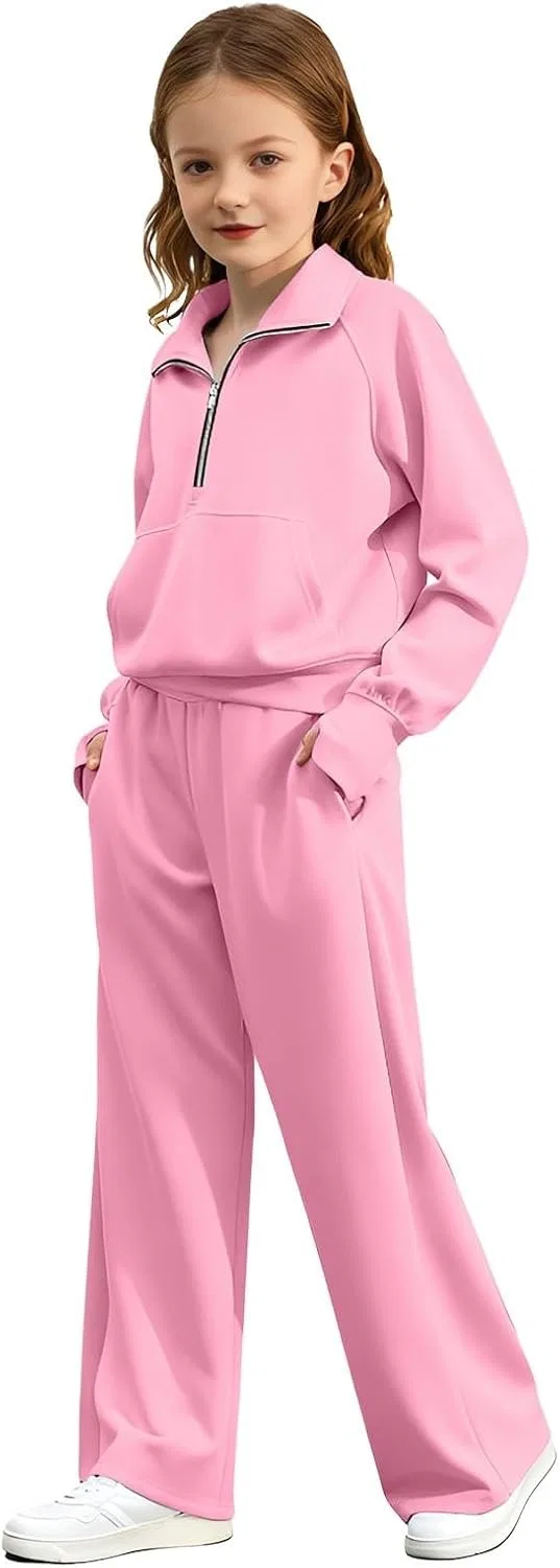 Детский спортивный костюм флисовый 2 предмета, Pink — фото 2